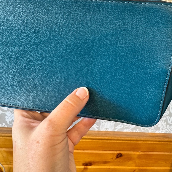 Kate Spade New York Hayden Teal Top Zip Tote in nylon with leather straps NWOT - Picture 11 of 11